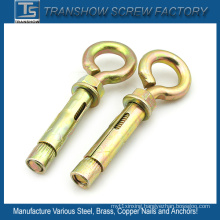 M10X70 Yellow Galvanized Eye Bolt Sleeve Anchors